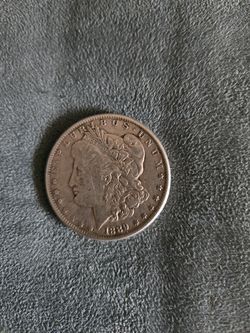1889 Morgan silver dollar