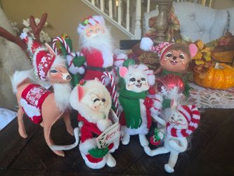 Annalee Christmas Figurines Collection Set of 7