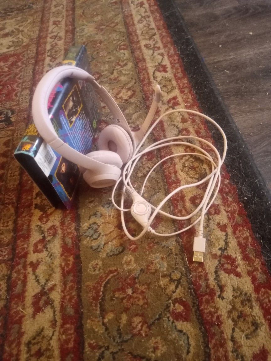 Headphone Set That You Put Into Your Game Player And Talk To People