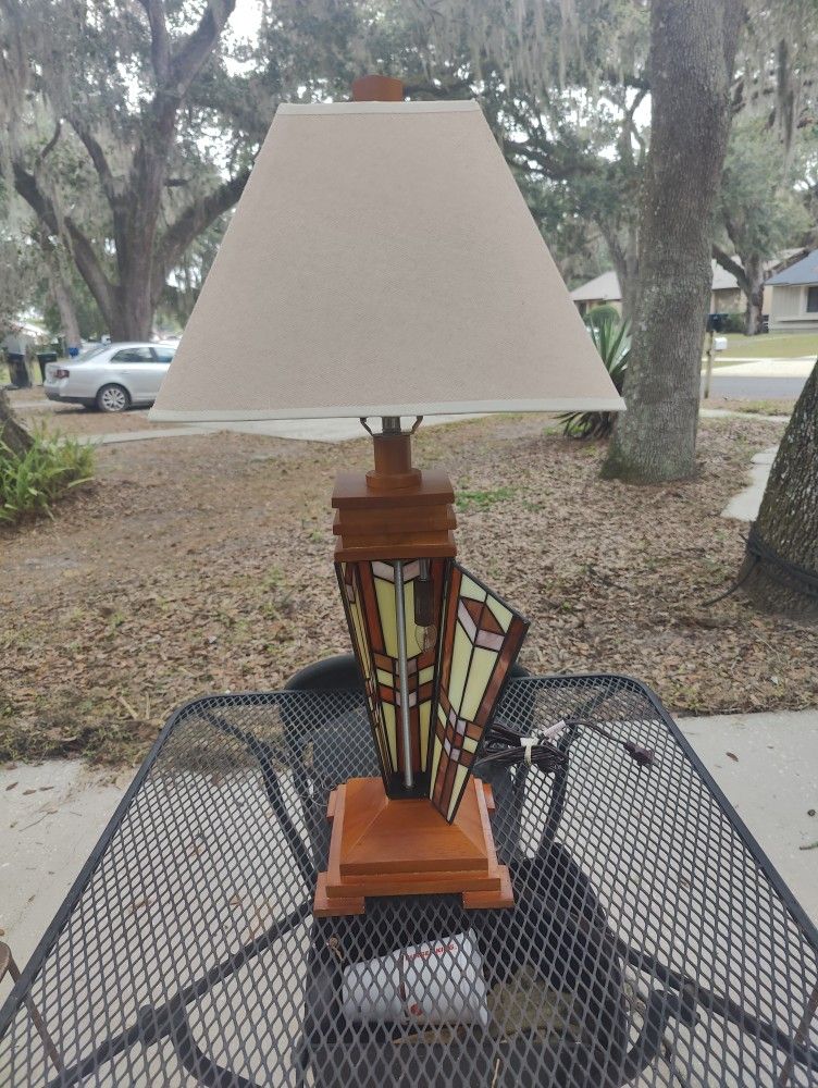 Robert Louis Tiffany Table Rusty Lamp.