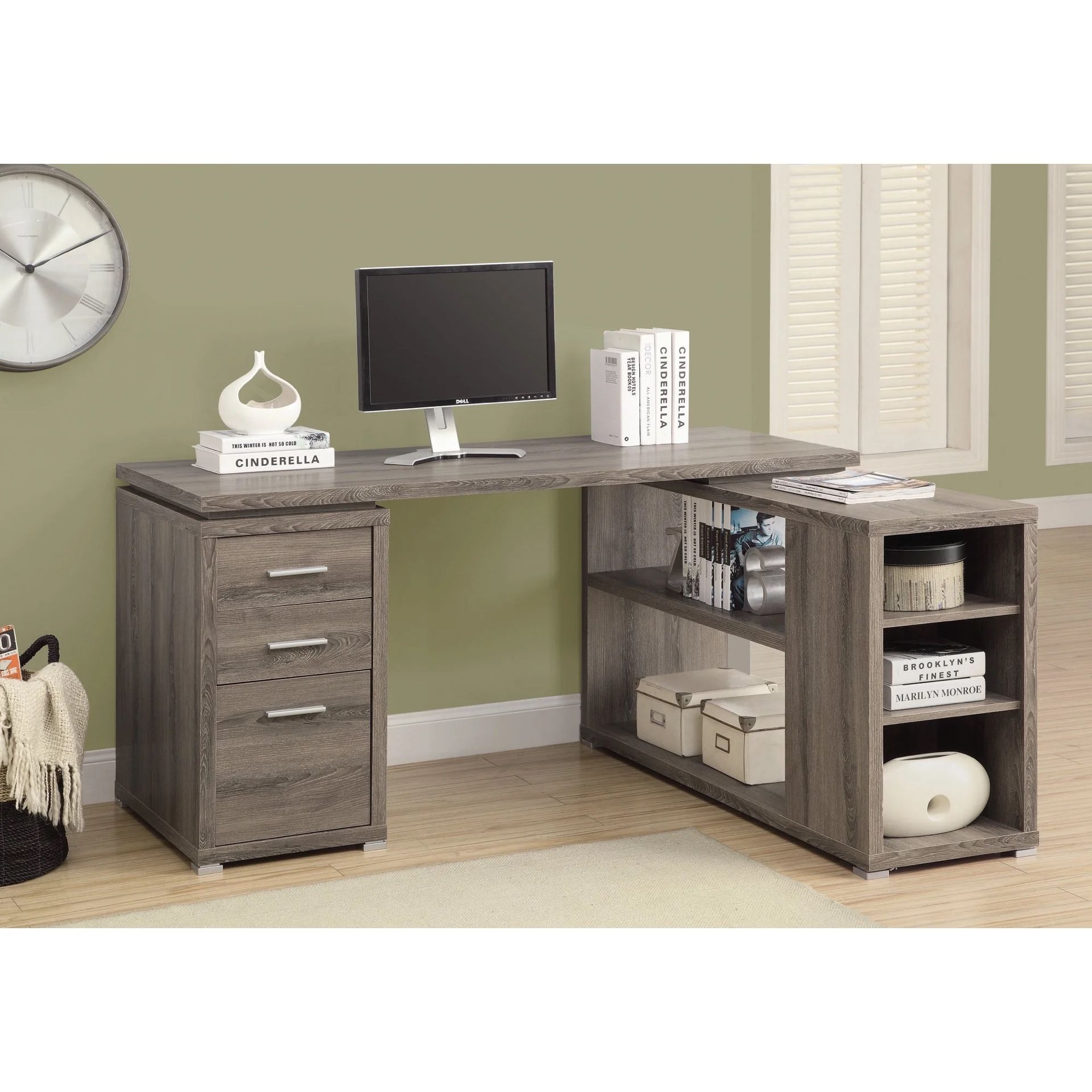 Monarch L shaped desk available for pickup In September