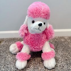 The Bear Factory Large Pink Plush Poodle Dog