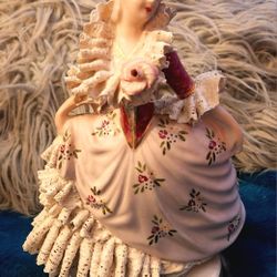 Antique Dresden Porcelain Figurine 