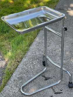 Adjustable Medical tray cart  (Stainless Steel)  $55