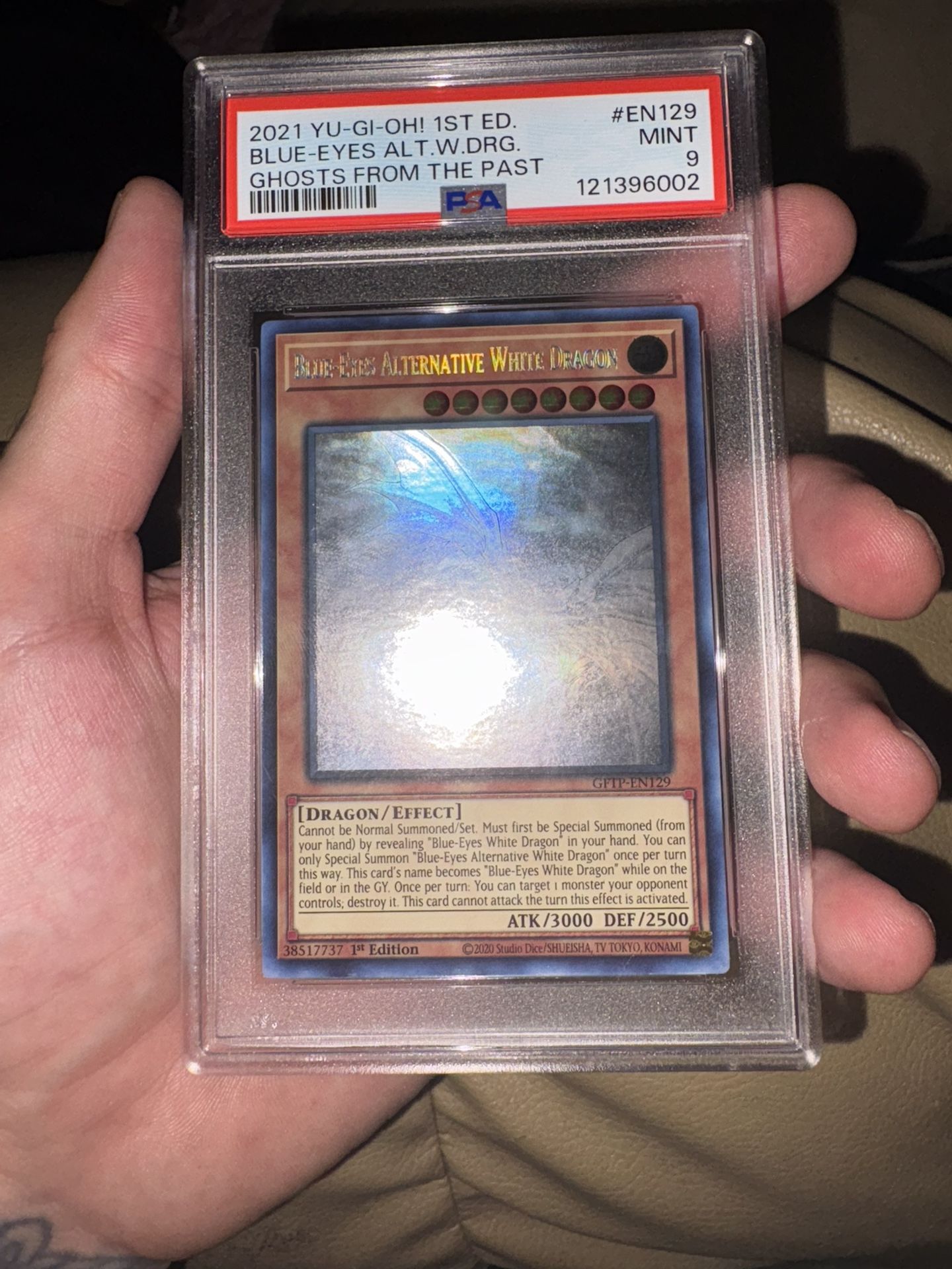 Yugioh TCG Blue Eyes Alternate White Dragon #129 Gem Mint 9 PSA