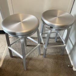 Bar stools (x2) - Crate and Barrel