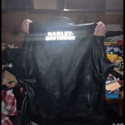 Two x men's genuine mother harley davidson jacket