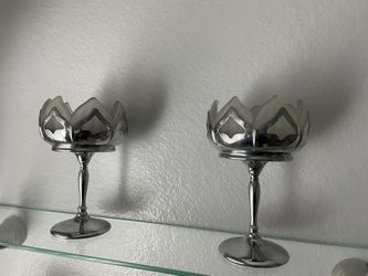 Westmoreland Vintage Glass Metal Lotus 