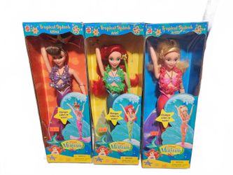 Mattel Disney The Little Mermaid Tropical Splash Ariel, Attina & Arista Dolls -