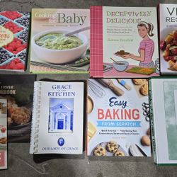 Lot of 10 Cookbooks Mixed - Vegan, Baking, Babies, Kids, Instant Pot, Air Fryer