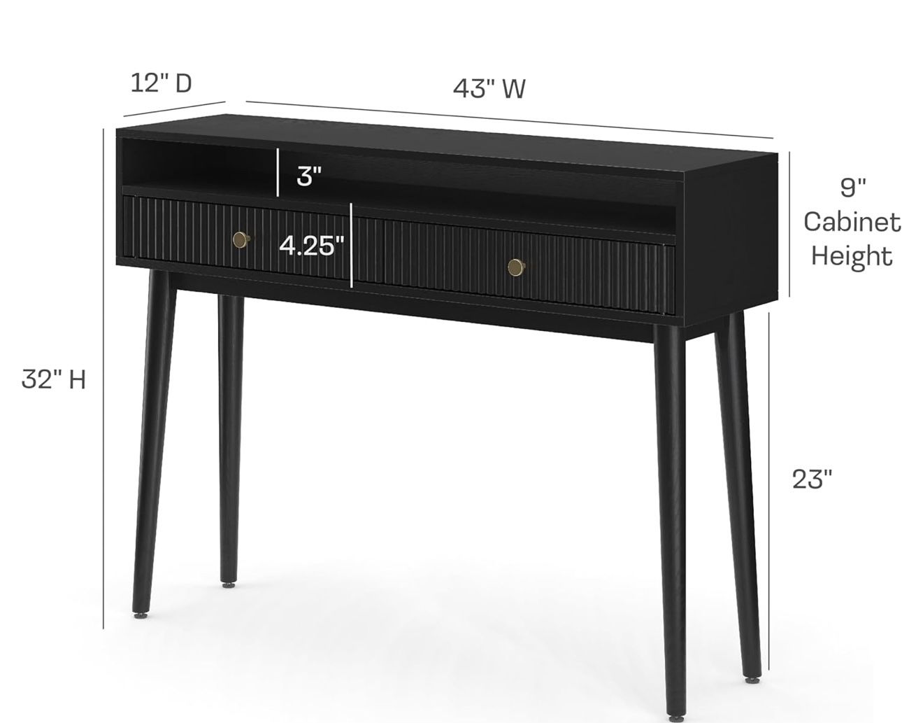 Fluted Console Table