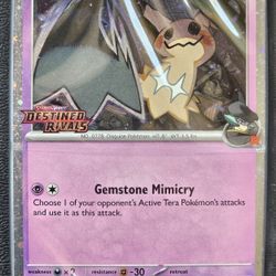 Destined Rivals Mimikyu Stamped Promo Card 