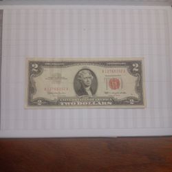 "2 DOLLAR BILL "RED 1963  SERIES!!!!!!!!!!!!!