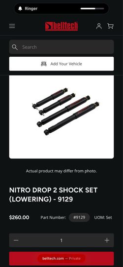 Brand new bell tech  lowered shocks 1997to2001 f150