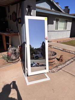 White Stand Up Jewelry Armoire With Mirror WEEKEND SPECIAL PRICING MUST GO