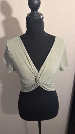 Lavender green crop top