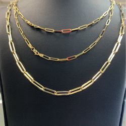 Gold Chains New Links ( Paper Clip)