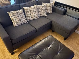 Sectional Couch and Ottoman