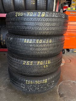 18” tires bridgestone 255/70/18 with free installation $300