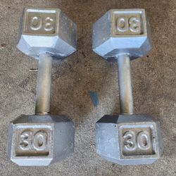 30 Pound Hexagon Dumbbell Set