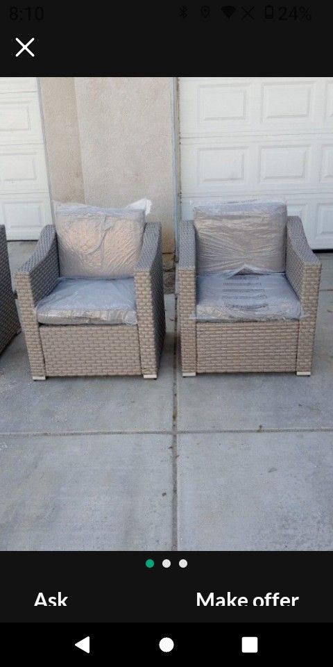 Two Pieces Patio Chair Set High Quality Patio Chairs Brand New Pieces 🆕🚛🚛🚚