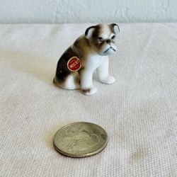 Vintage bone china bulldog figurine miniature