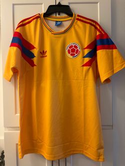 1990 Columbia World Cup Jersey Carlos Valderrama. Size Large