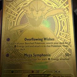 Gold Mega Gardevoir Pokemon Card
