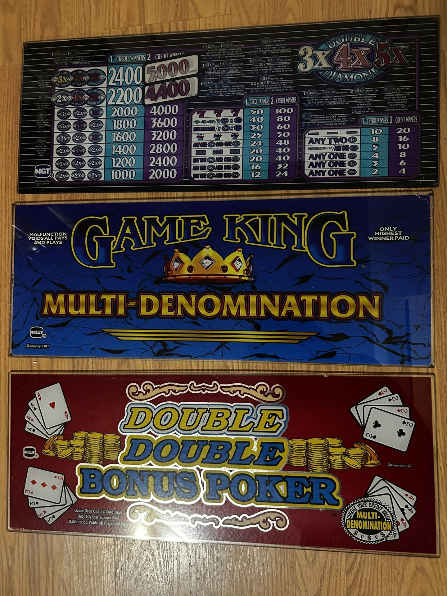 Diamond games king double bonus IGT slot machine glass each one 1️⃣ 25$