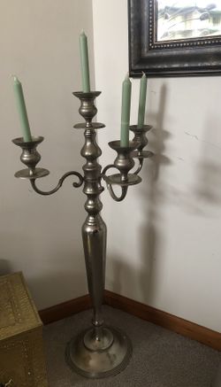 Tall Four Arm Floor Candle Holder 