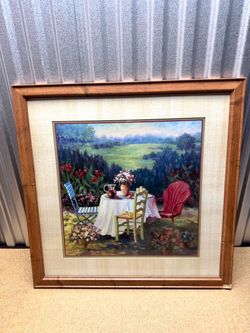 Framed Garden Scene Art Print