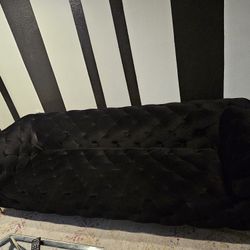 Black Velvet Sofa 