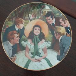 W.S. George fine china "Scarlett and Her Suitors" collector plate,