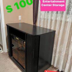 ➡️🔶 Tv stand/Media Console Cabinet Entertainment Center Storage Console /Table Media for Living Room, Bedroom (Black)