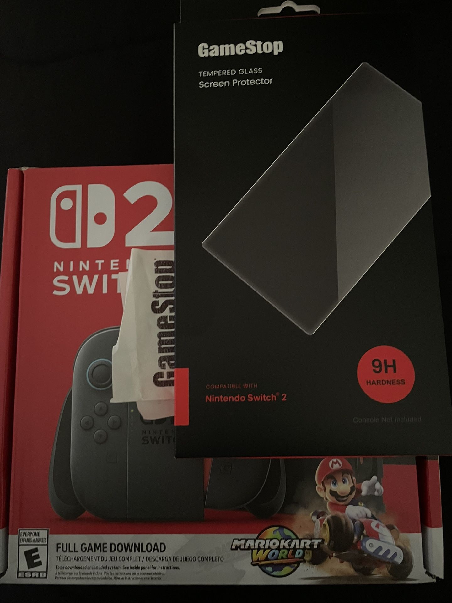 NINTENDO SWITCH 2 WITH MARIO KART WORLD, SCREEN PROTECTOR, AND 2YEAR WARRANTY