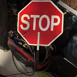 Double Sided Stop Sign Handheld