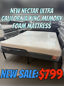 NEW NECTAR ULTRA CALIFORNIA KING MEMORY FOAM MATTRESS