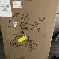 Baby Stroller, Foldable And Reversible Bassinet. Travel Stroller For Newborns 