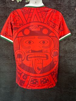 Mexico Soccer Jersey Red Aztec Print- XL