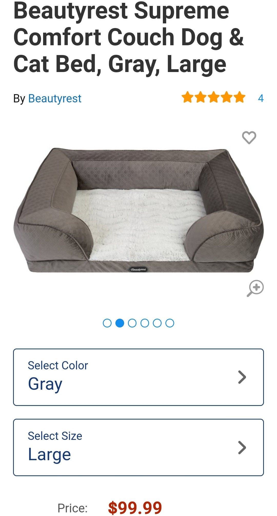 Beautyrest dog bed/ couch