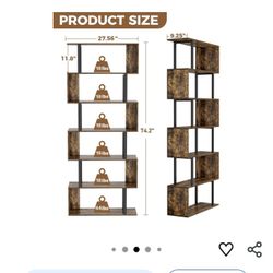 6 Tier Geometric Book Shelf 