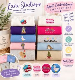 Adult Embroidered Sweatshirts