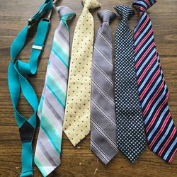 Boys ties and suspenders