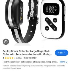 PetJoy Shock Collar for Large Dogs, Bark Collar with Remote and Automatic Mocle