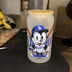 Felix The Cat Glass Cup 16oz
