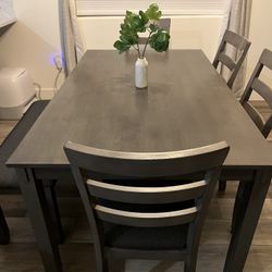 Ashley Bridson Dining Table and 4 Chairs and Bench