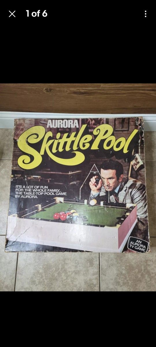 Vintage Aurora Skittle Pool Board Game Made USA 5511 1970's Don Adams