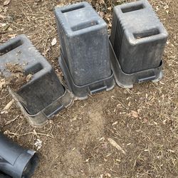 3 solid bin riding mower grass collection bins for bagger system