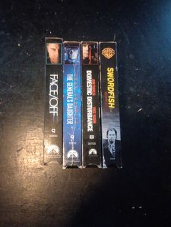 Face Off, The General's Daughter, Domestic Disturbance, Swordfish on VHS 