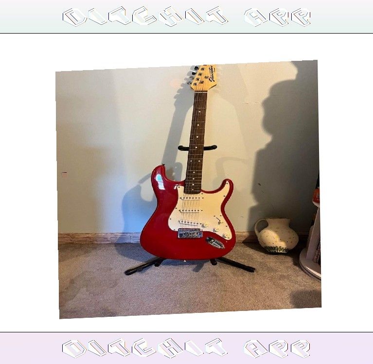Electric Guitar Rock Hard with Superior Sound Technology purpose order